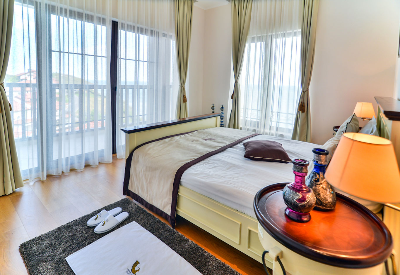 Double bedroom at Thracian Cliffs Golf Resort and Spa, Cape Kaliakra, Bulgaria