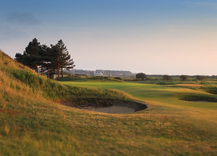 Towards the ninth green at Hunstanton Golf Club, Norfolk, England