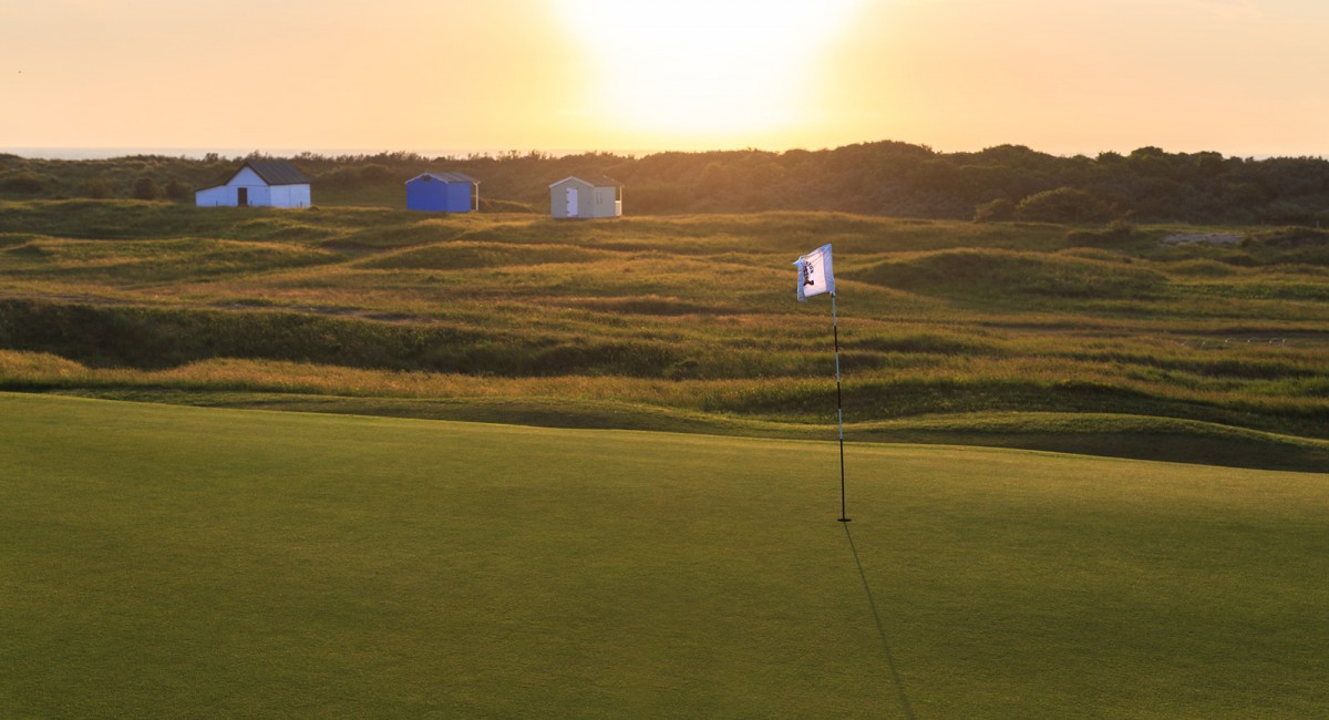 The 17th green at Hunstanton Golf Club, Norfolk, England