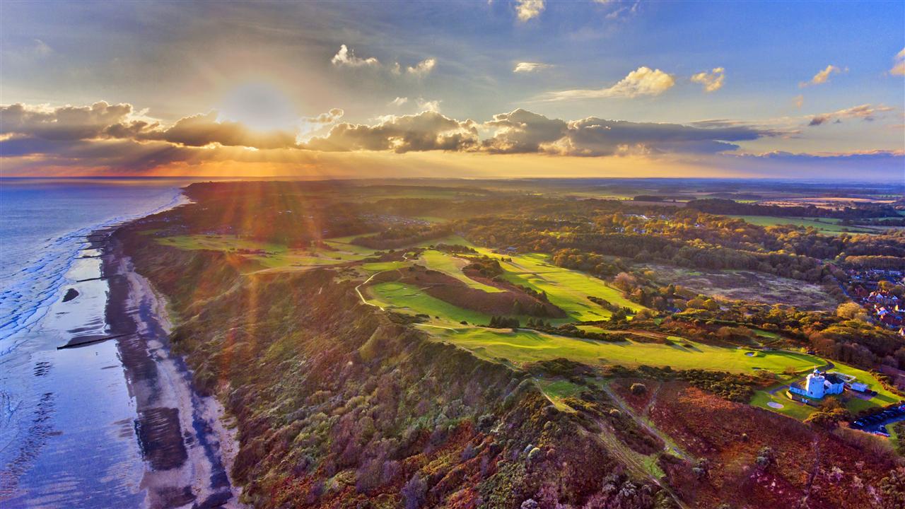 The coastline at Royal Cromer Golf Club, Norfolk, England