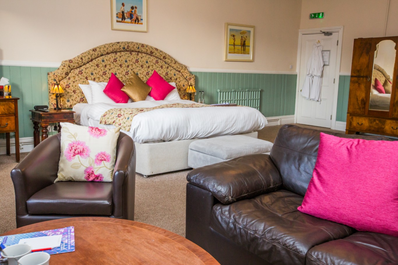 A large bedroom at The Red Lion, Cromer, Norfolk, England