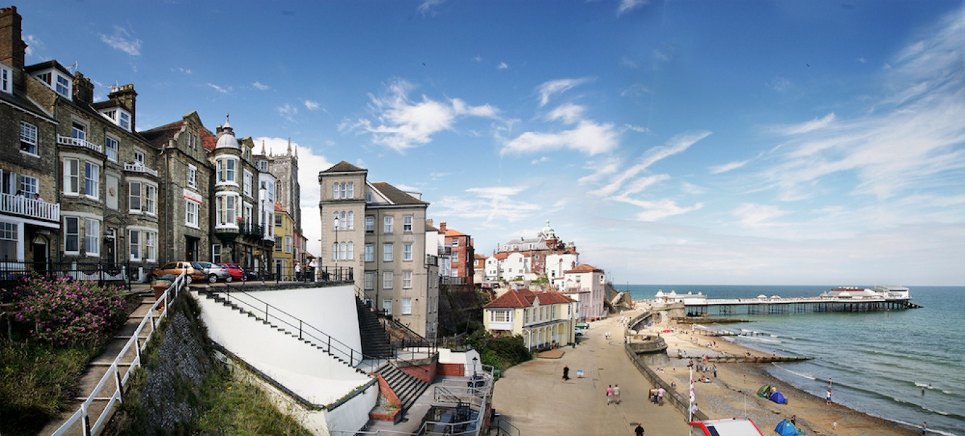 Sea views from The Red Lion, Cromer, Norfolk, England