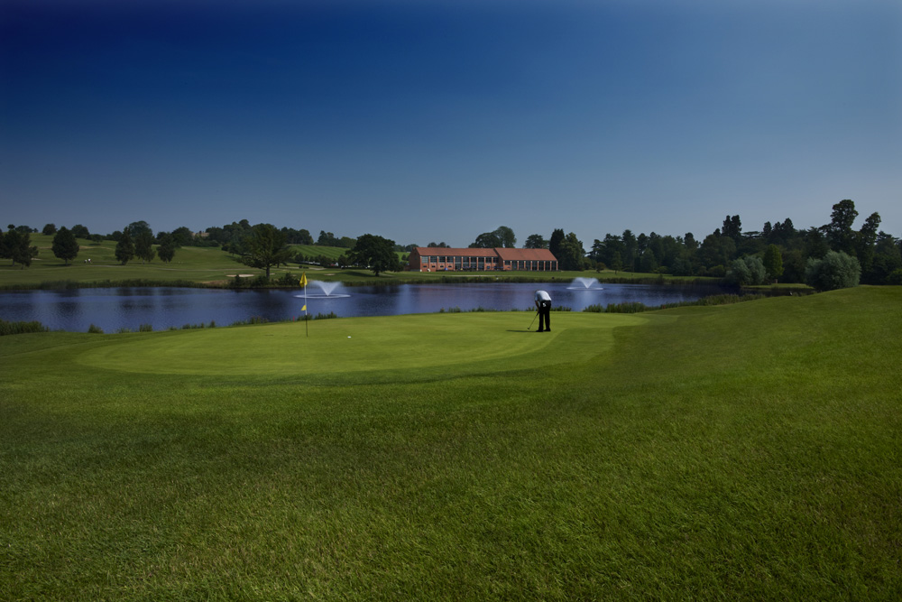 Putting at The Warwickshire Golf Club, England