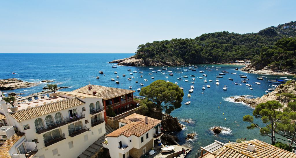 The marina at Aigua Blava hotel, Costa Brava, Spain