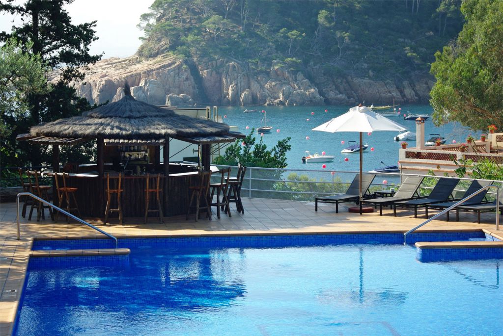 The pool at Aigua Blava Hotel, Costa Brava, Spain