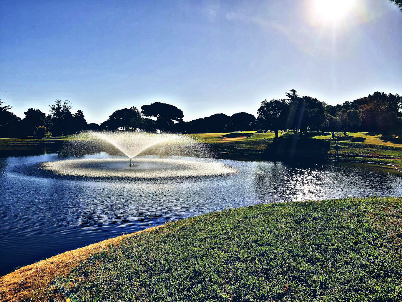 Dramatic fountain at Golf d'Aro, Costa Brava, Spain