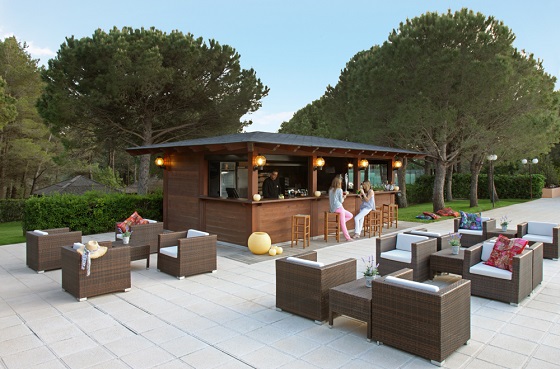 Afternoon by the pool bar at La Costa Golf Beach Resort, Costa Brava, Spain