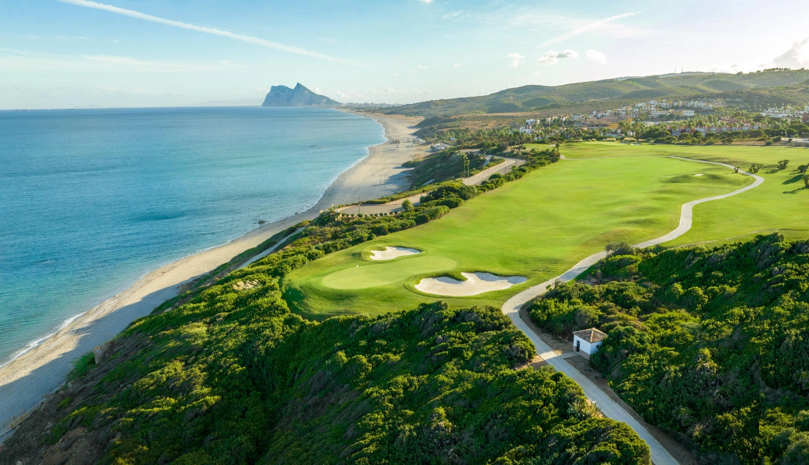 View along the coast at La Hacienda Golf Links, Costa del Sol, Spain. Golf Planet Holidays.