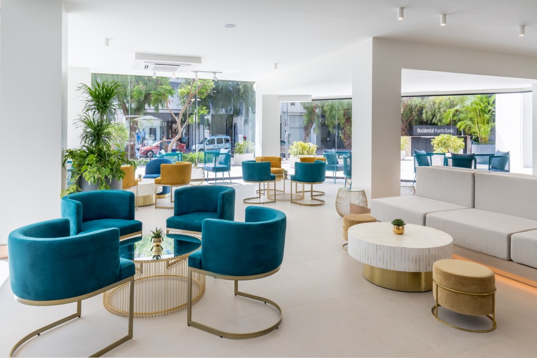 The bar at Barcelo Occidental Banus, Puerto Banus, Costa del Sol, Spain