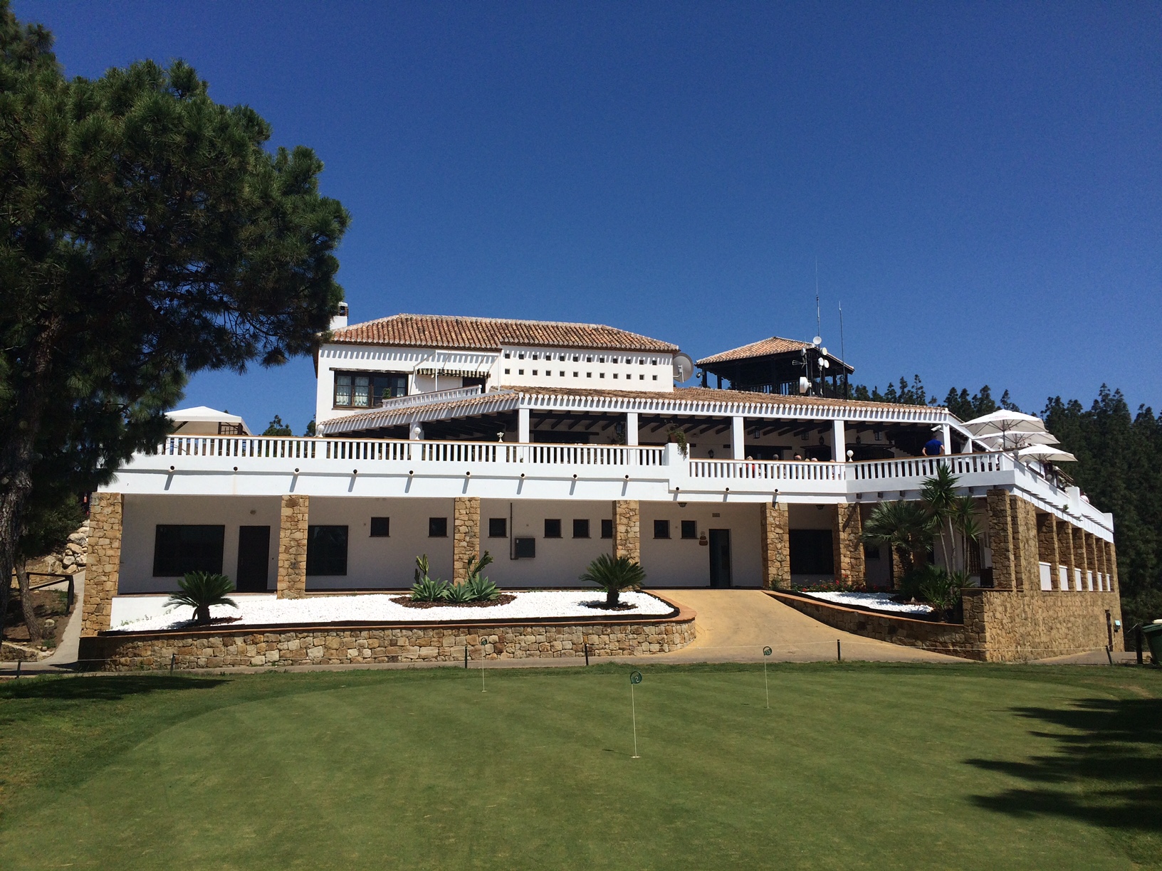 The clubhouse at Chaparral Golf Course, Marbella, Costa del Sol, Spain. Golf Planet Holidays.
