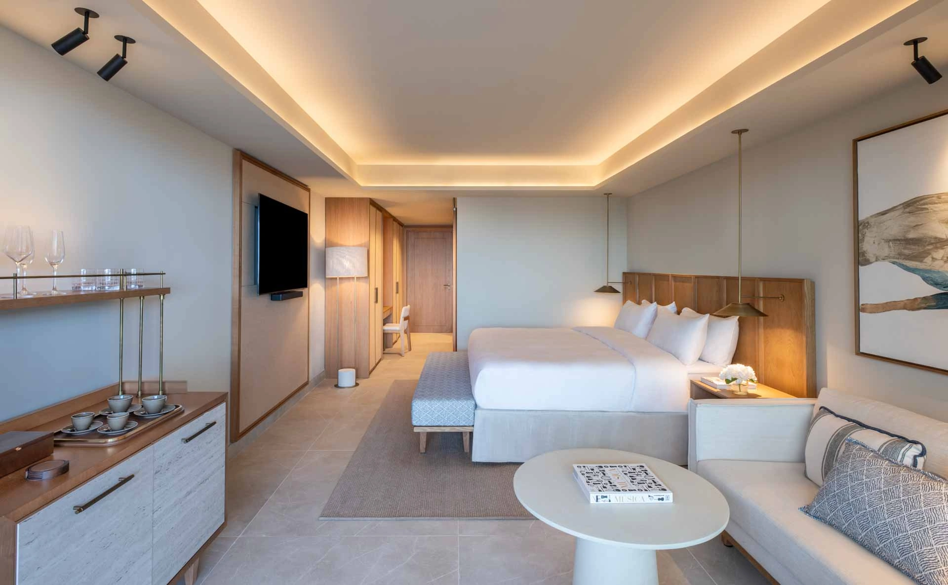 Bedroom at Fairmont La Hacienda, La Alcaidesa, Costa del Sol, Spain. Golf Planet Holidays.