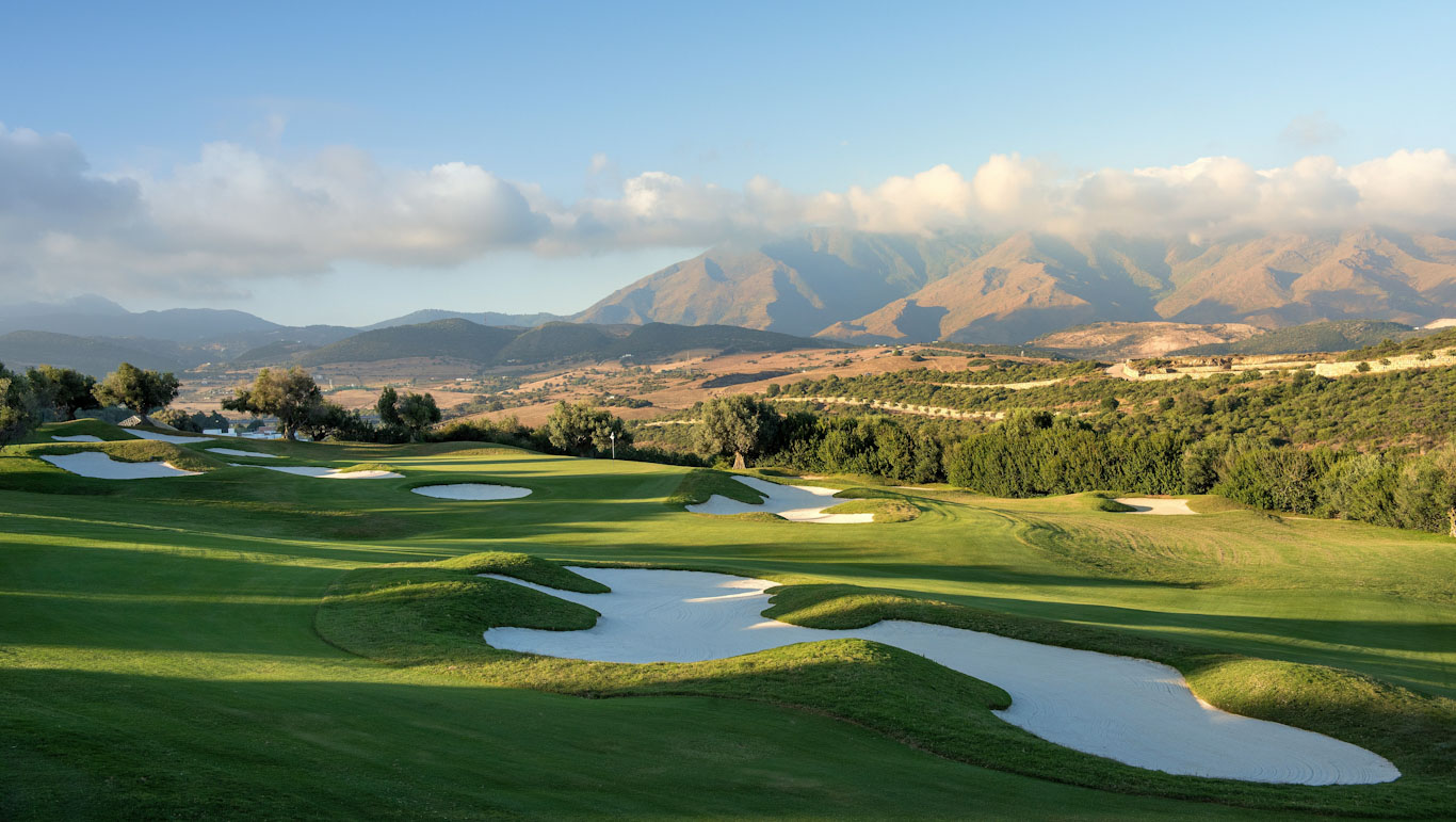 Bunkers galore on Finca Cortesin golf course, Costa del Sol