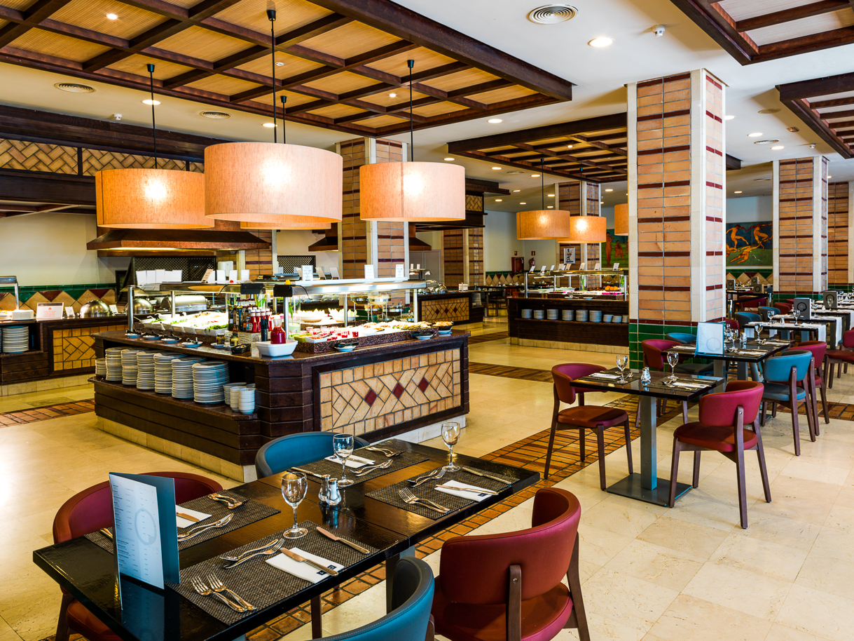 Buffet restaurant at H!0 Estepona Palace Hotel, Costa del Sol, Spain. Golf Planet Holidays