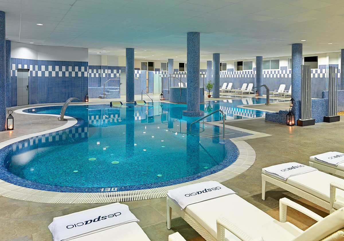 The indoor hydrotherapy pool at H!0 Estepona Palace Hotel, Costa del Sol, Spain. Golf Planet Holidays