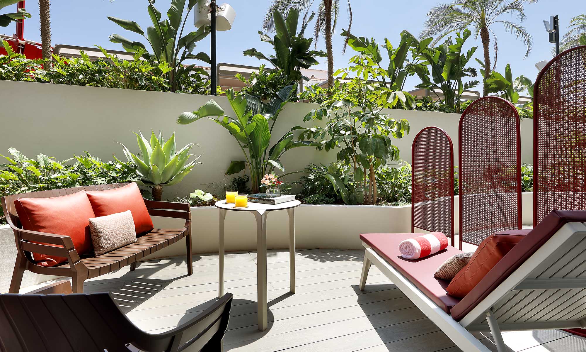 A quiet spot at Hard Rock Hotel, Marbella, Costa del Sol, Spain