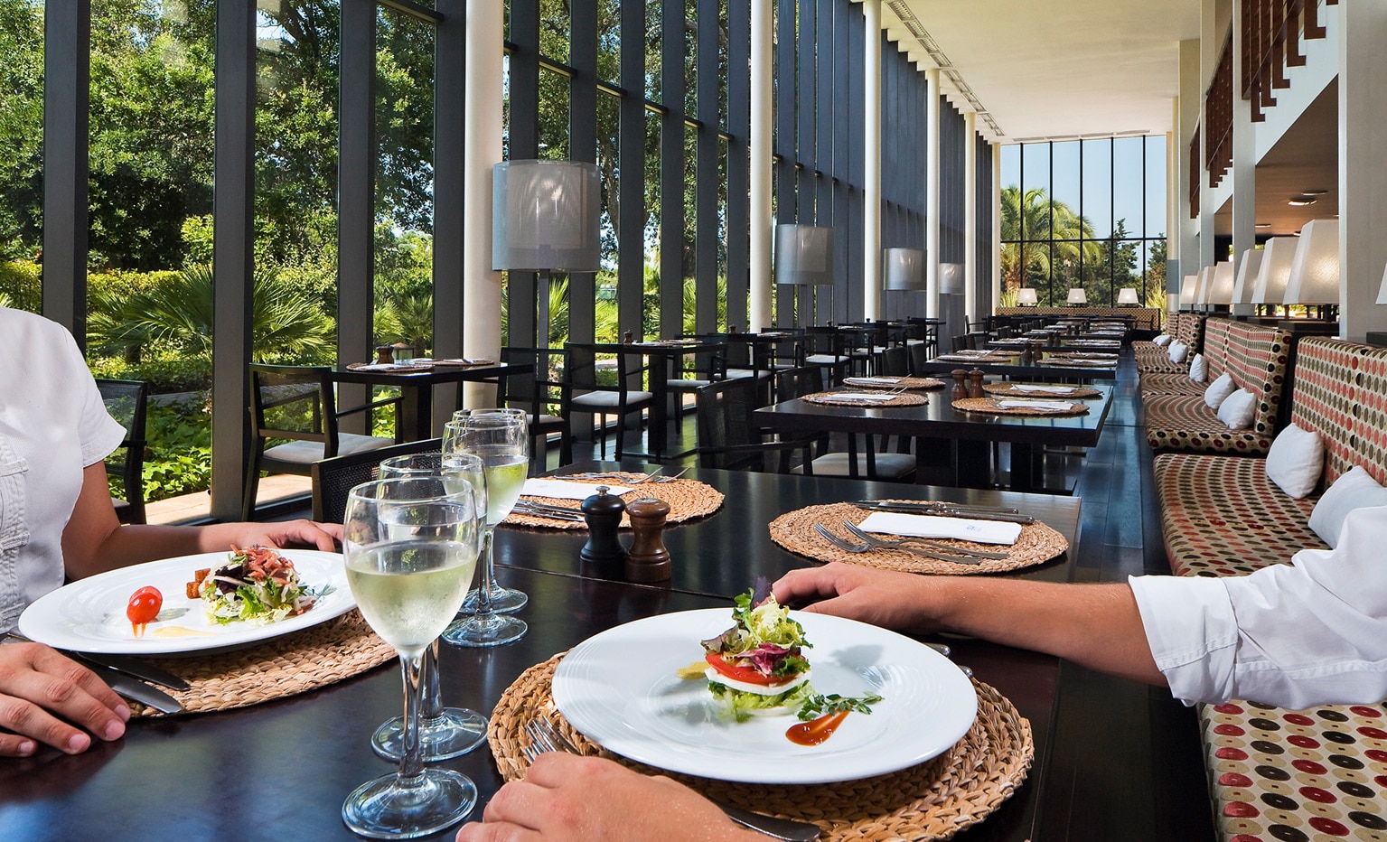 Dining at Hotel Encinar de Sotogrande, Costa del Sol, Spain