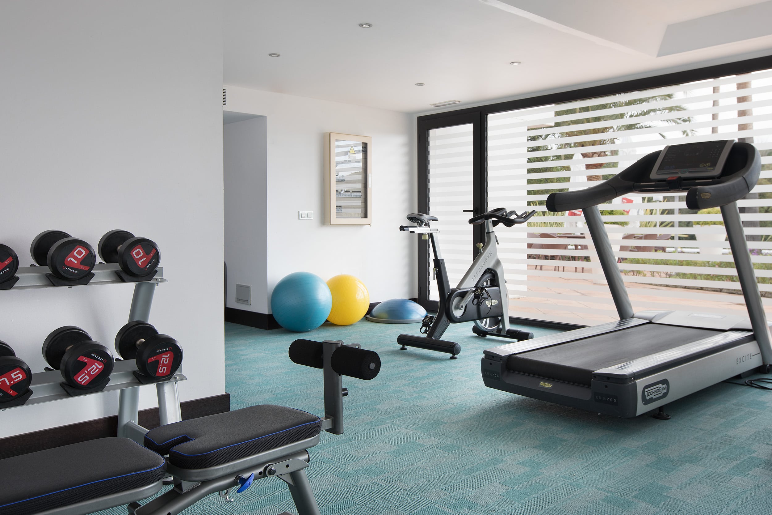 The gym at Hotel Encinar de Sotogrande, Costa del Sol, Spain