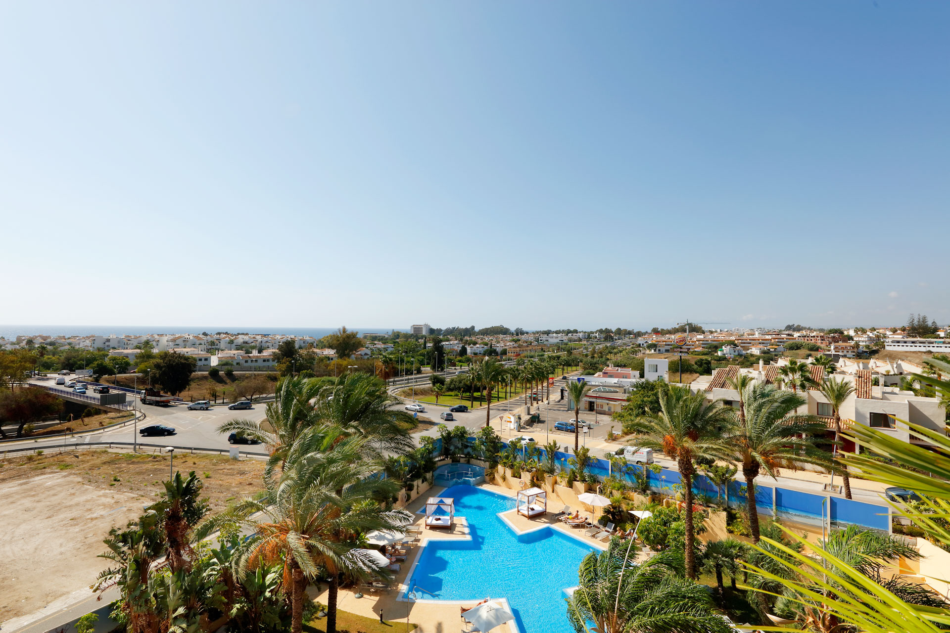Aerial view of Hotel Exe Estepona, Costa del Sol, Spain
