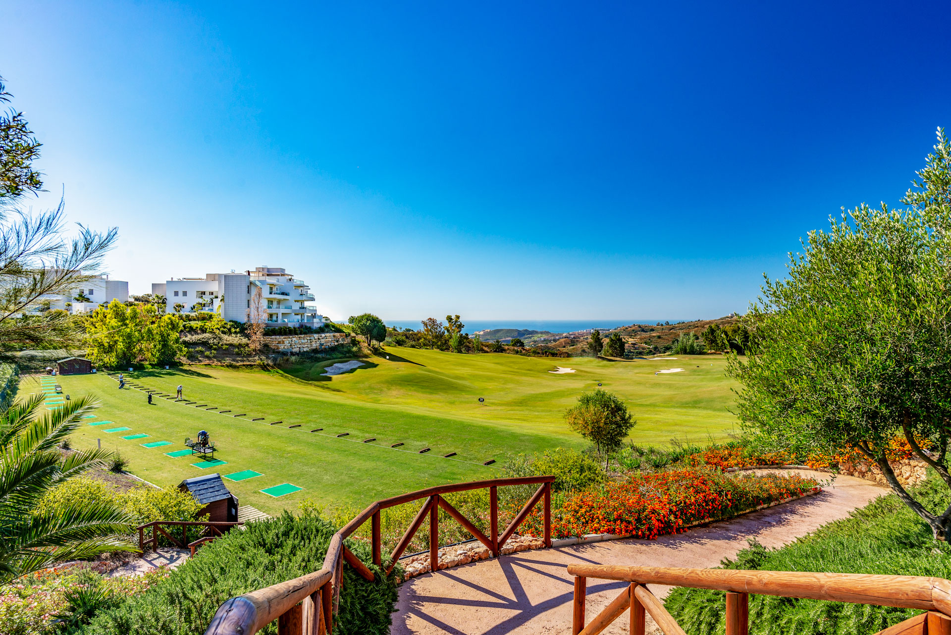 The practice area at the La Cala Golf Resort Hotel, Mijas, Costa del Sol, Spain. Golf Planet Holidays.