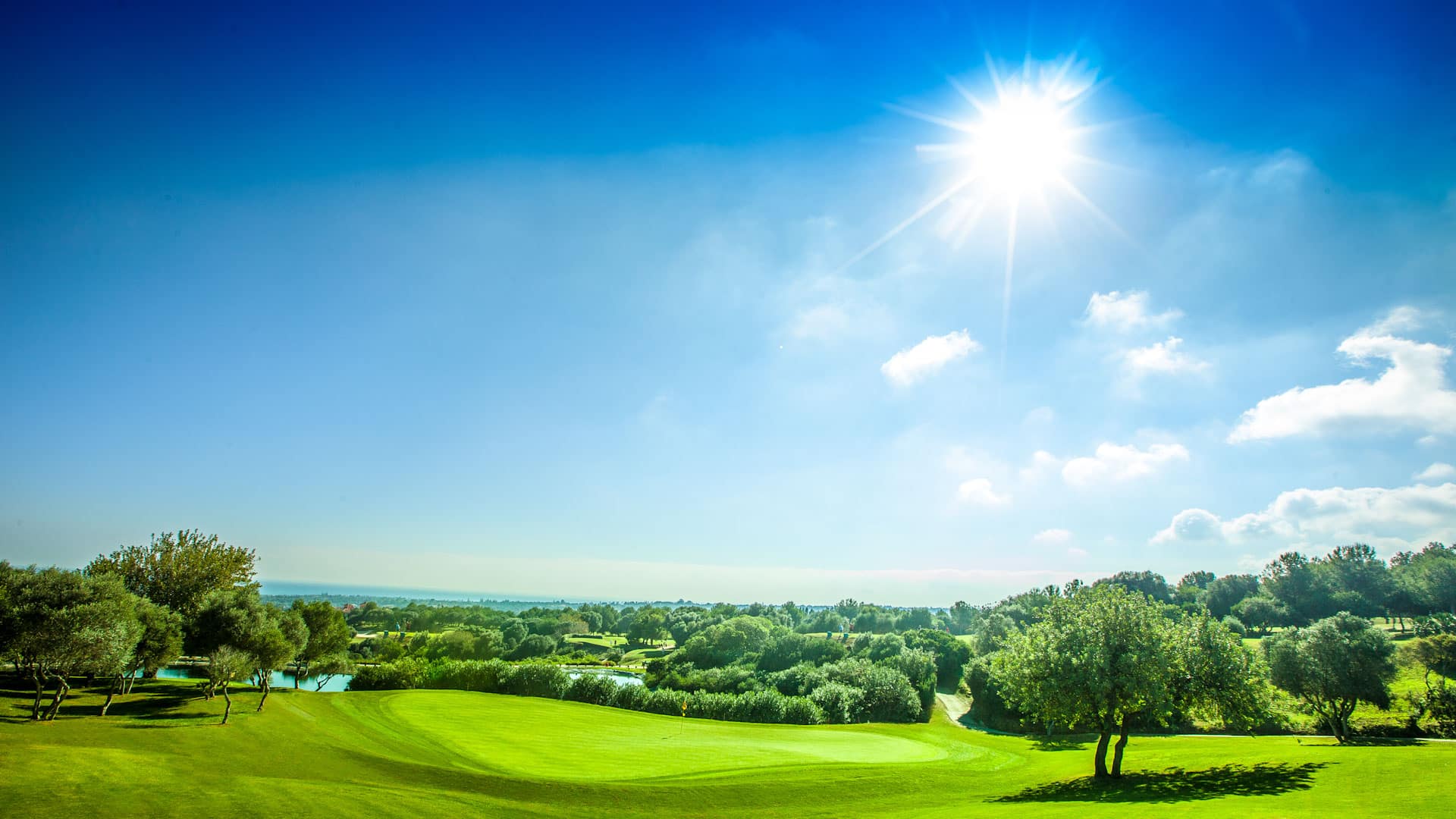 Sparkling sun over La Canada Golf Club, Costa del Sol