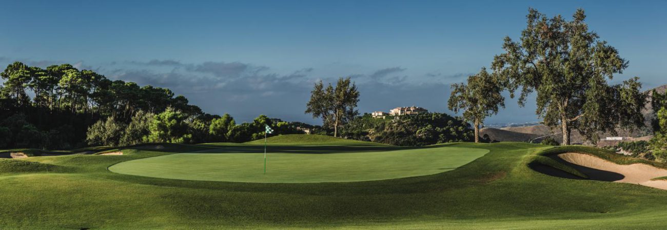A green at La Zagaleta Golf Club, Benahavis, Costa del Sol, Spain
