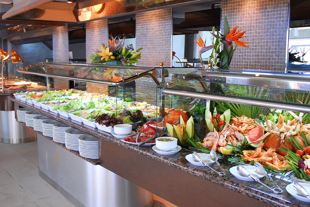 Buffet dining at Los Monteros Spa & Golf Resort, near Marbella, Costa del Sol, Spain. Golf Planet Holidays