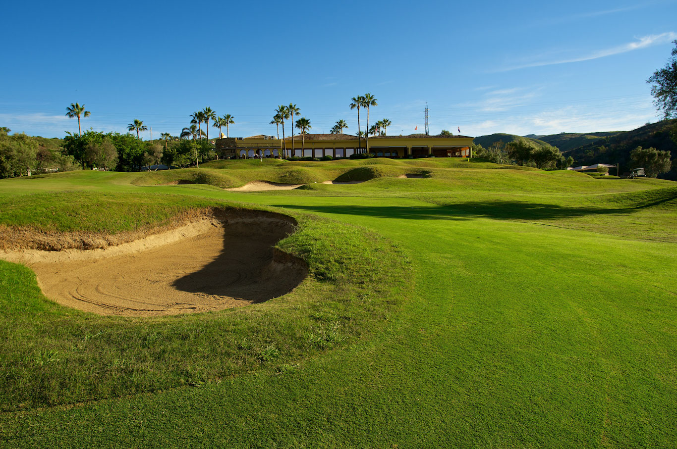 Approaching the clubhouse at Marbella Golf and Country Club, Spain