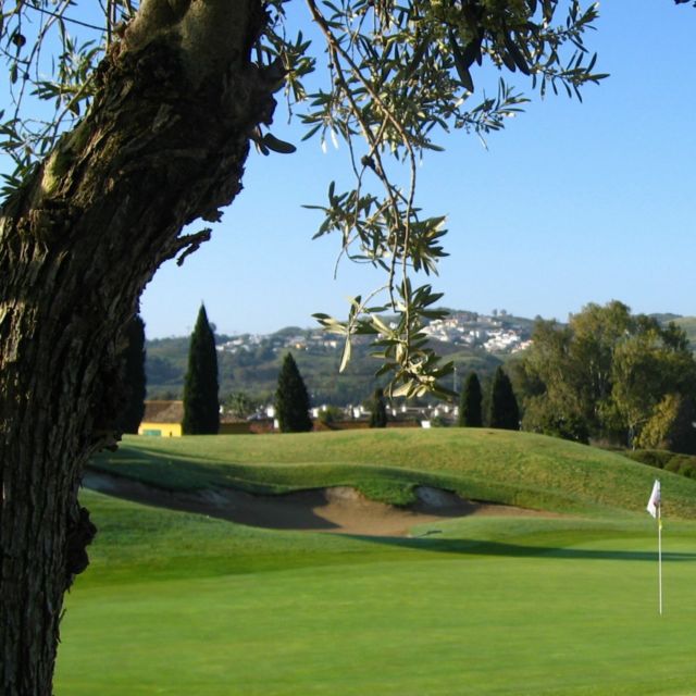 View towards the town at Mijas Golf, Costa del Sol. Spain. Golf Planet Holidays.