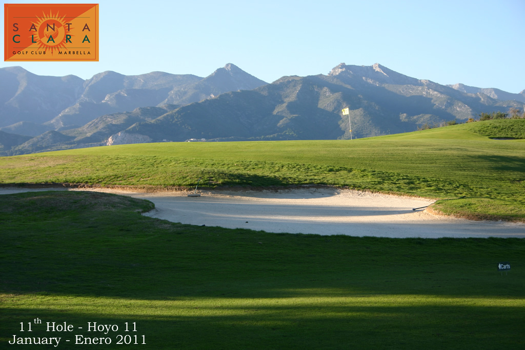 The 11th hole at Santa Clara golf club, Costa del Sol, Spain