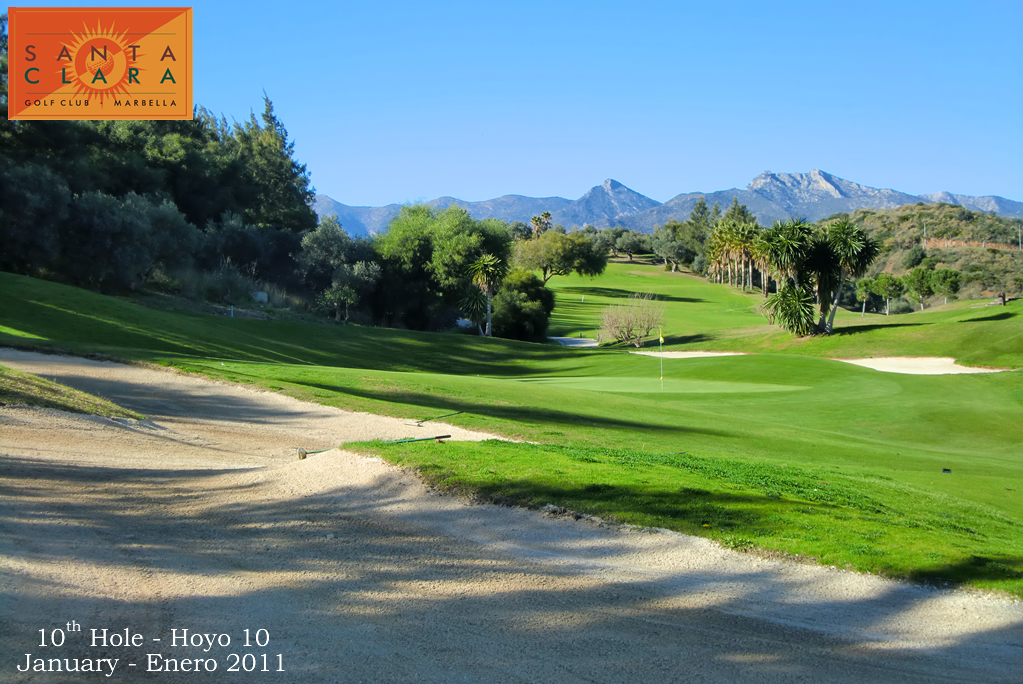 The 10th hole at Santa Clara Golf Course, Costa del Sol, Spain