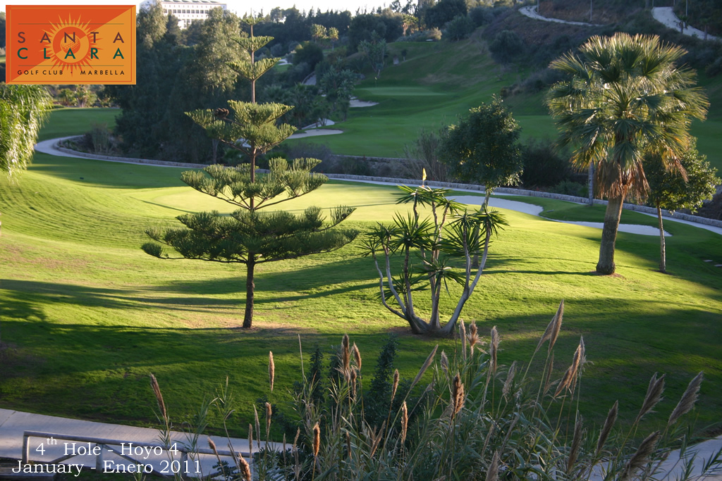 The fourth hole at Santa Clara Golf Club, Costa del Sol, Spain