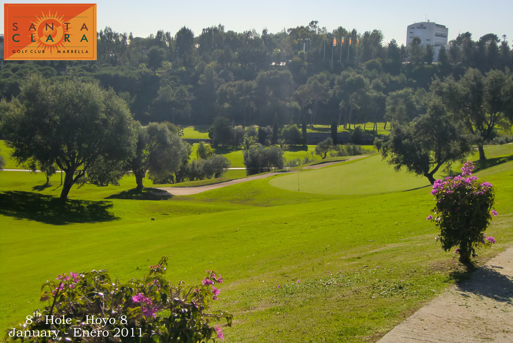 The eighth hole at Santa Clara Golf Club, Costa del Sol, Spain