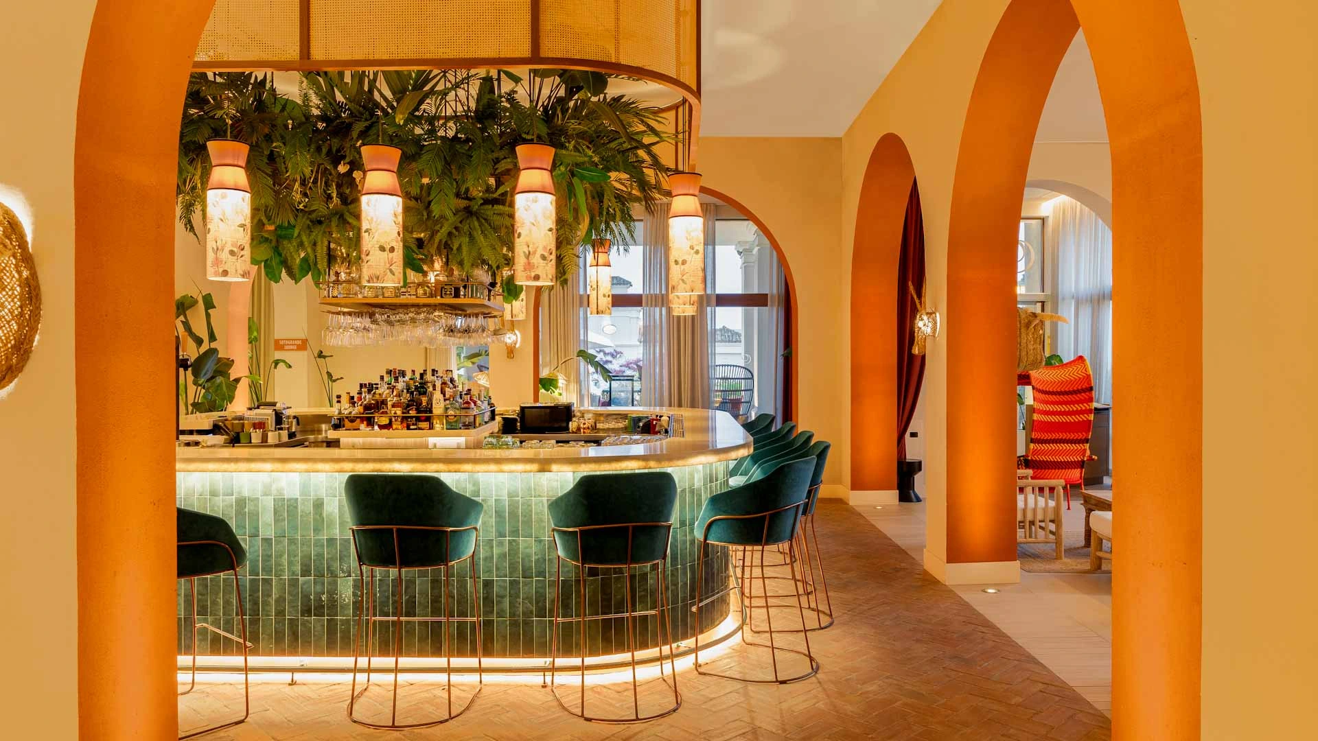 In the bar at So Sotogrande Spa and Golf Hotel, Costa del Sol, Spain. Golf Planet Holidays.