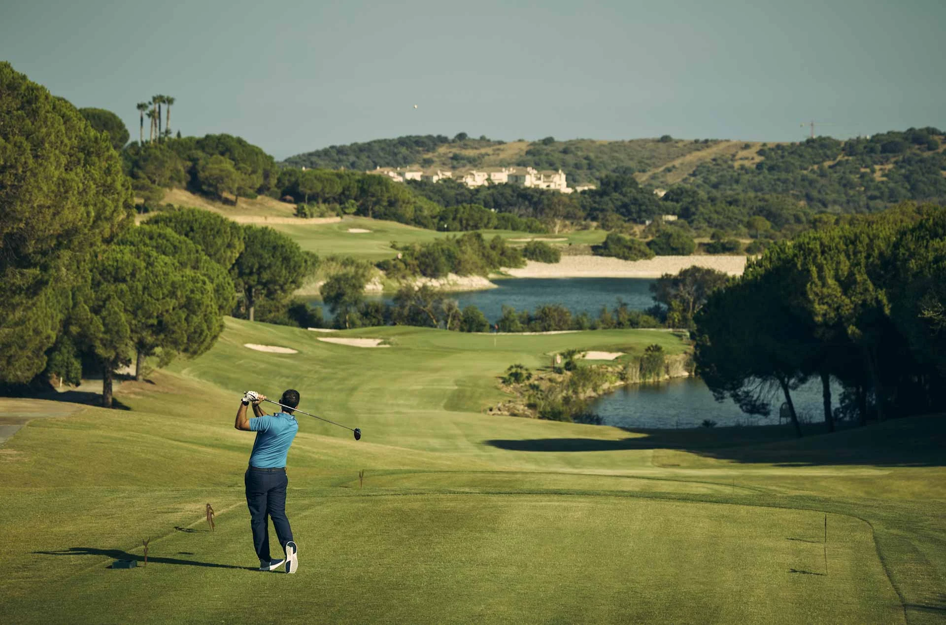 On the tee at So Sotogrande Spa and Golf Hotel, Costa del Sol, Spain. Golf Planet Holidays.