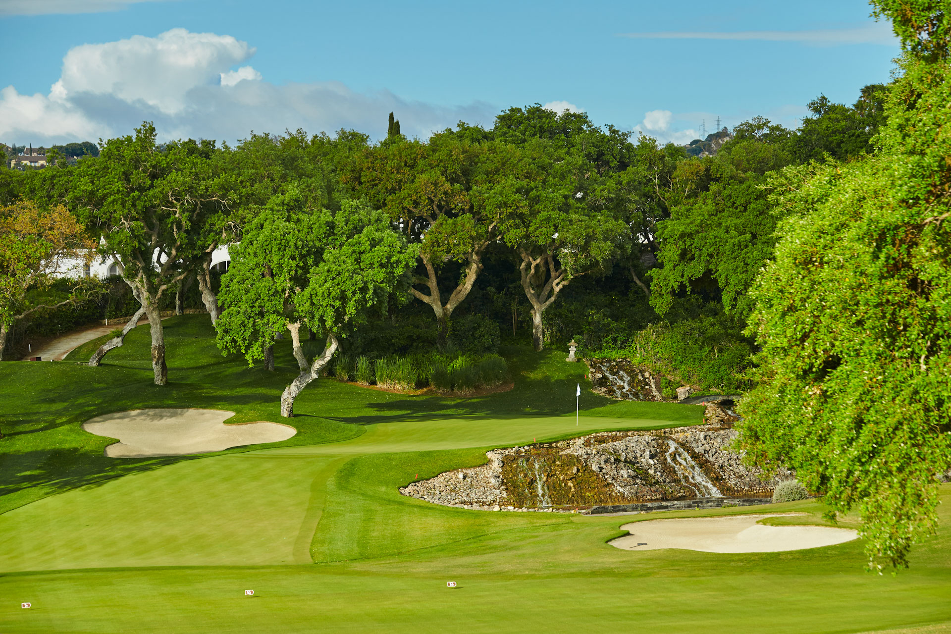 Imposing hole at Valderrama Golf Course, Costa del Sol, Spain. Golf Planet Holidays.