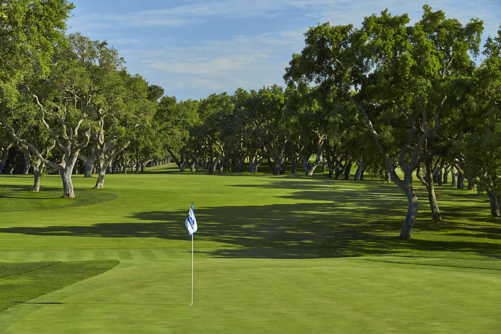 The second hole at Valderrama Golf Course, Costa del Sol, Spain. Golf Planet Holidays.