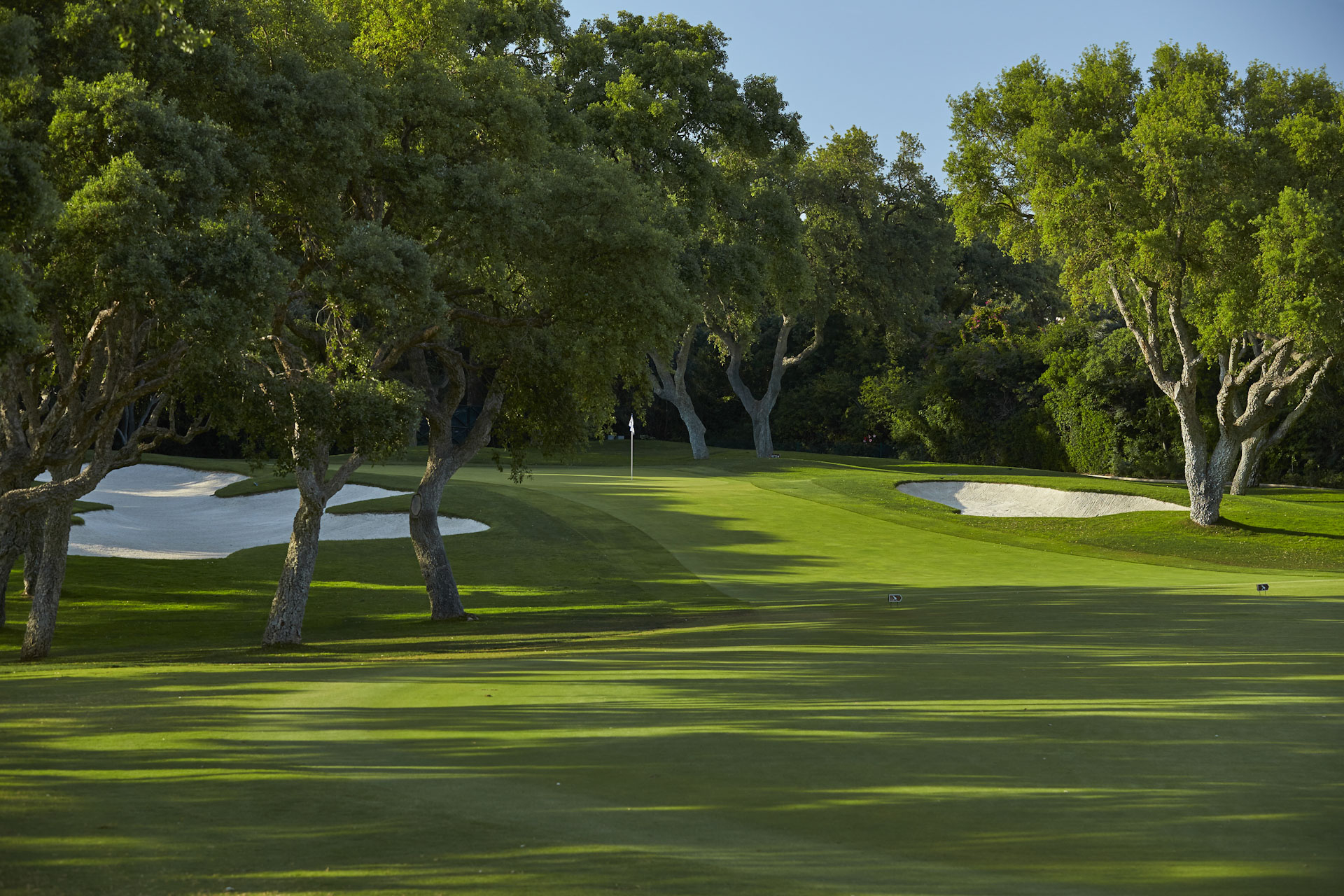 The second hole at Valderrama Golf Course, Costa del Sol, Spain. Golf Planet Holidays.
