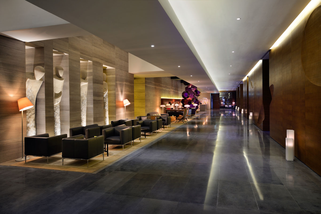 The bar area at the InterContinental Hotel Dubai Marina