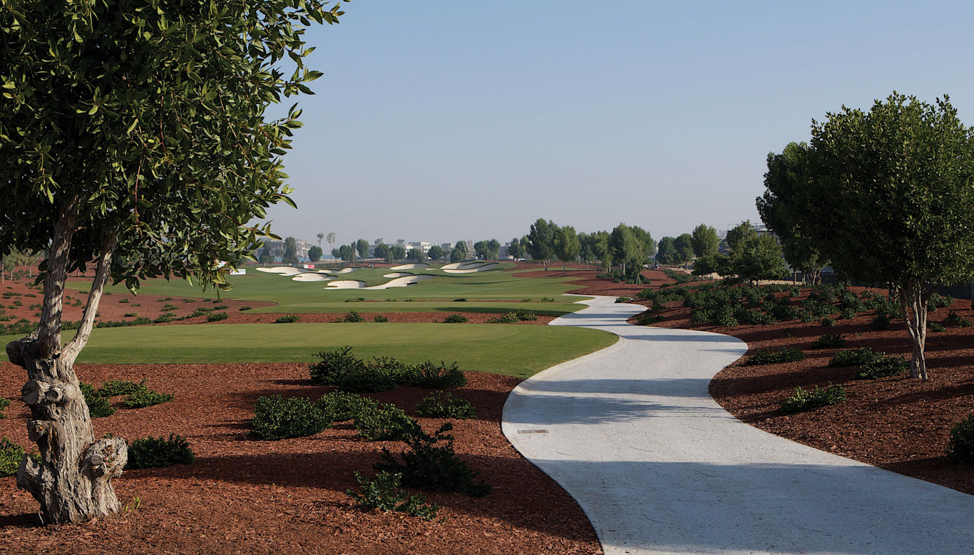 Down the buggy path at Jumeirah Golf Estates, Dubai