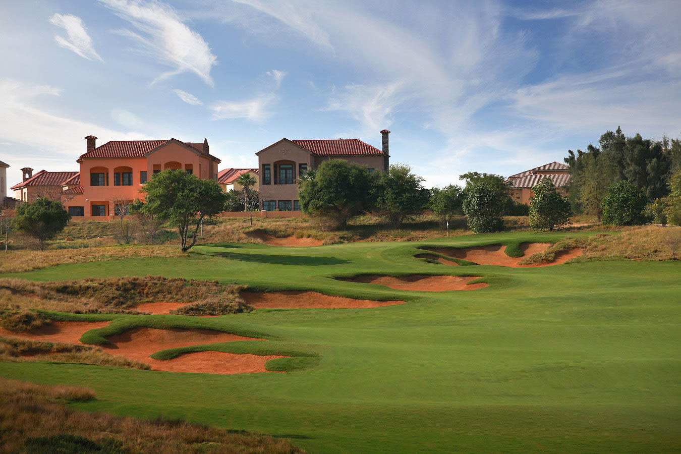 Up to the green at Jumeirah Golf Estates, Dubai