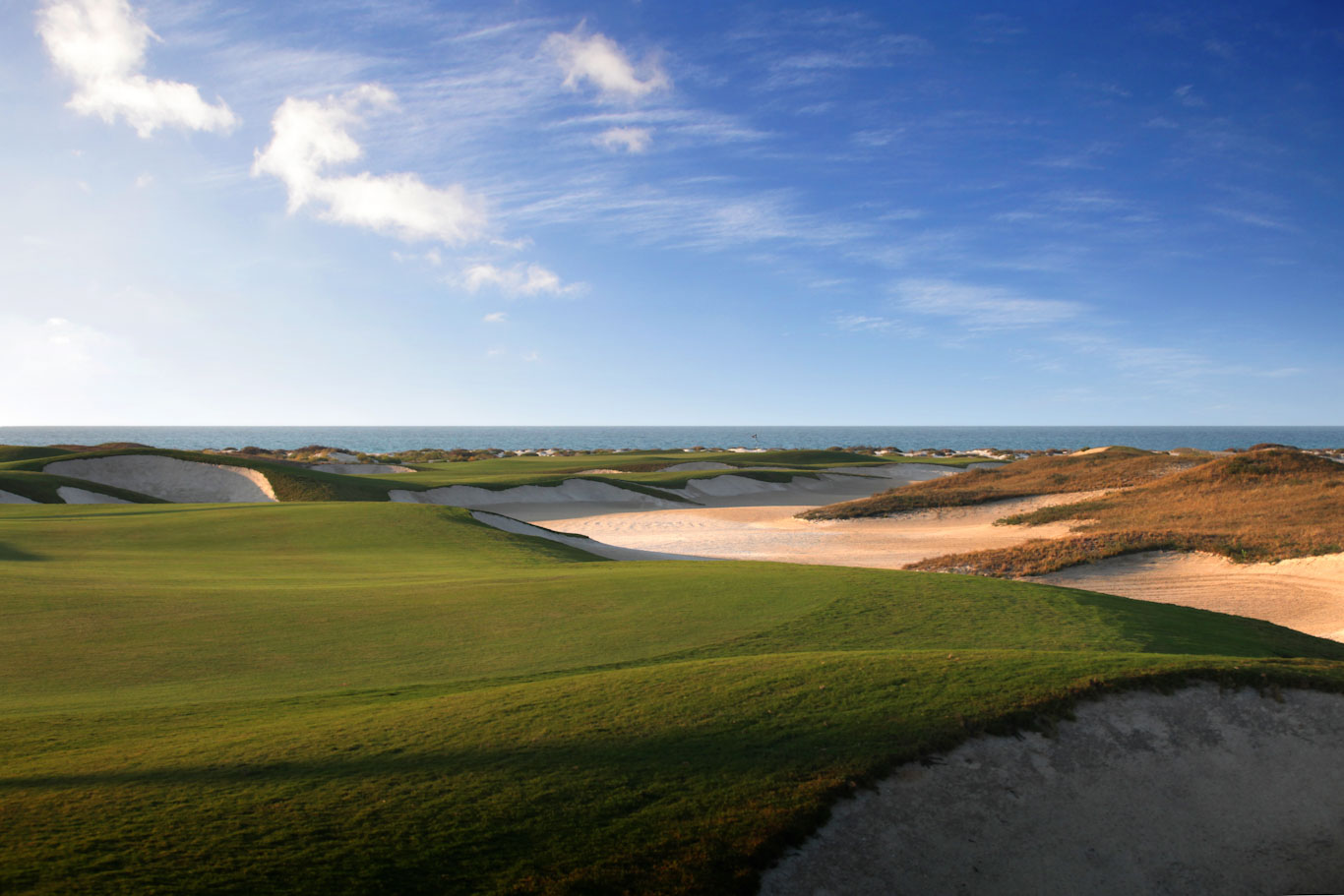 Tricky approach to the green at Saadiyat Beach Golf Club, Abu Dhabi