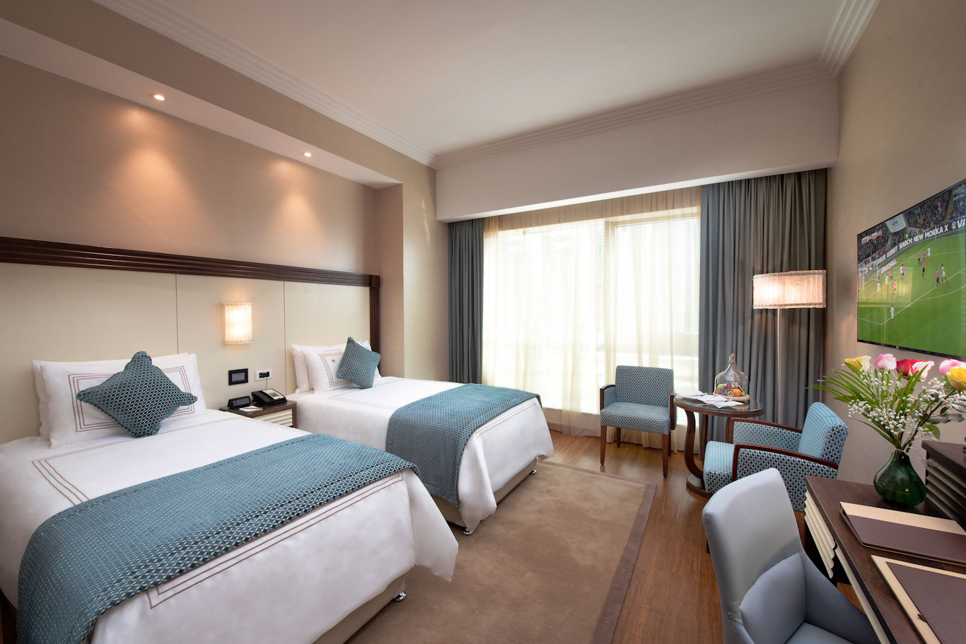 A family bedroom at the Stella Di Mare Hotel, Dubai Marina