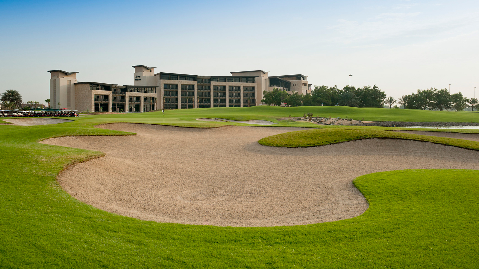 Looking towards The Westin Resort Golf and Spa from Abu Dhabi Golf Club