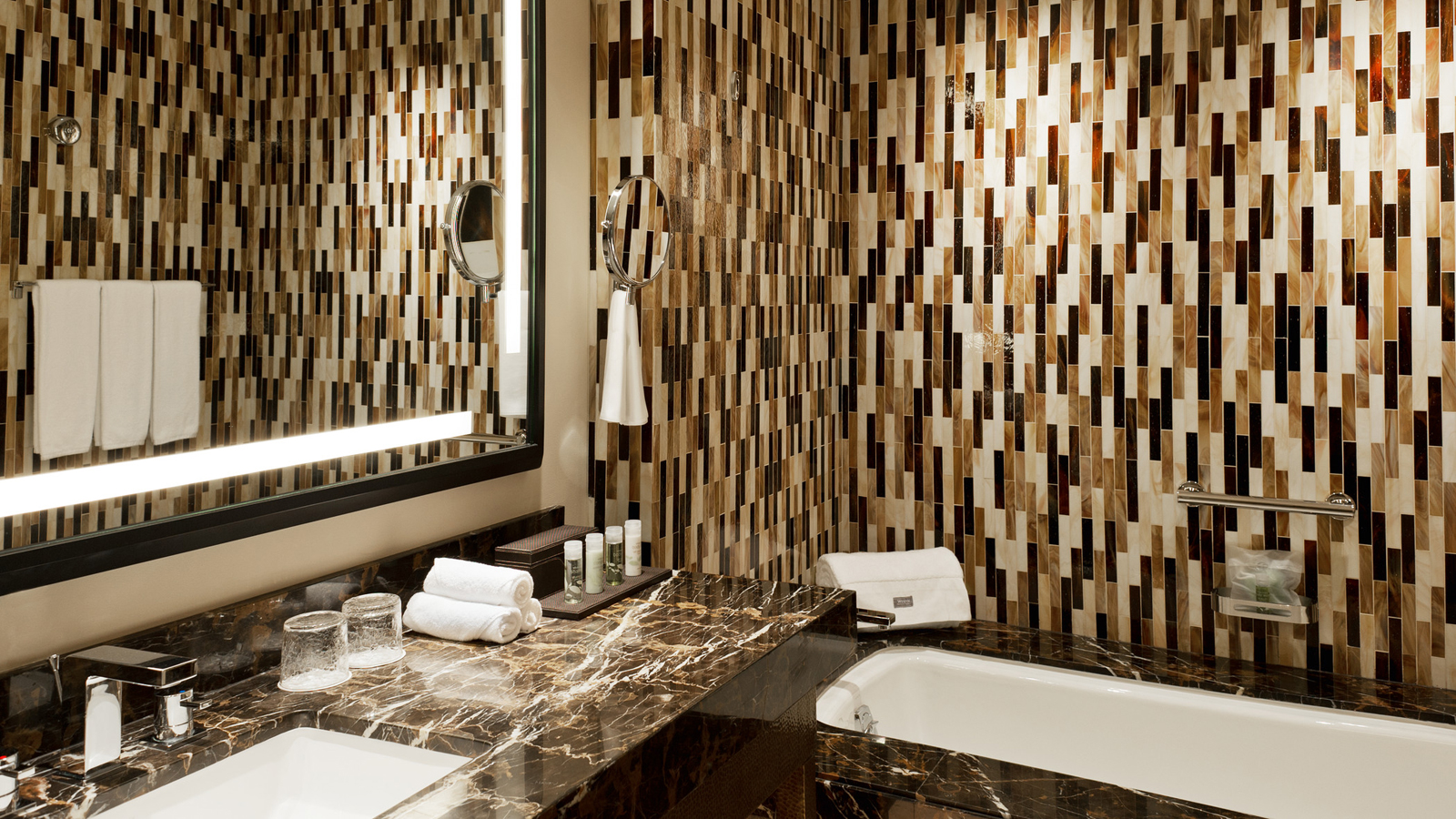 A deluxe room bathroom at The Westin Resort Golf and Spa, Abu Dhabi