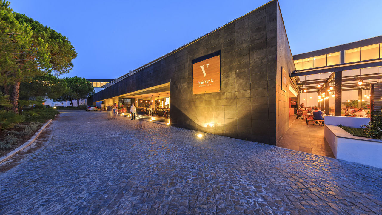 The modern exterior of Praia Verde Castro Marim, Algarve, Portugal