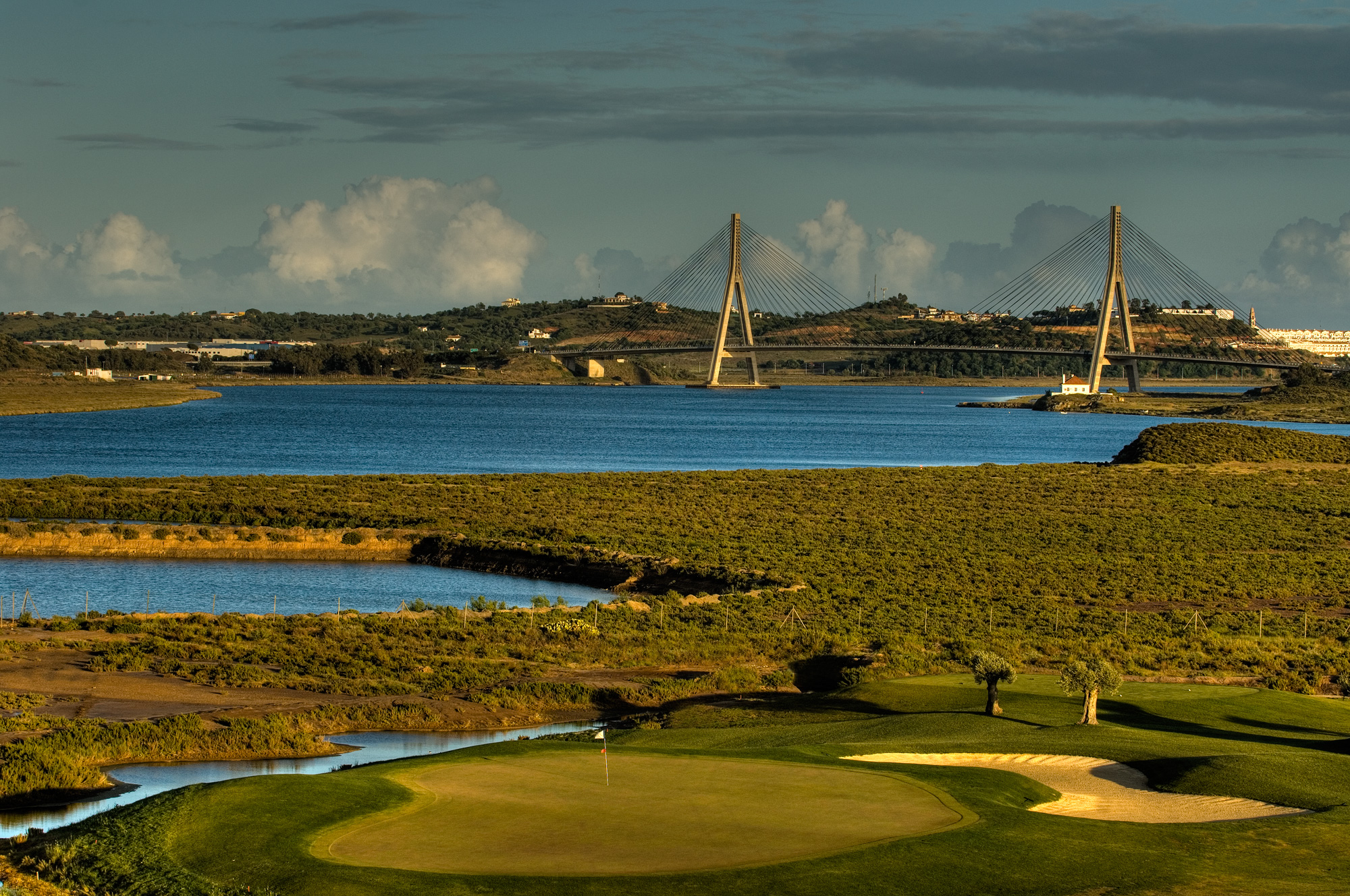 View over the sixth hole at Quinta do Vale golf course, Eastern Algarve, Portugal