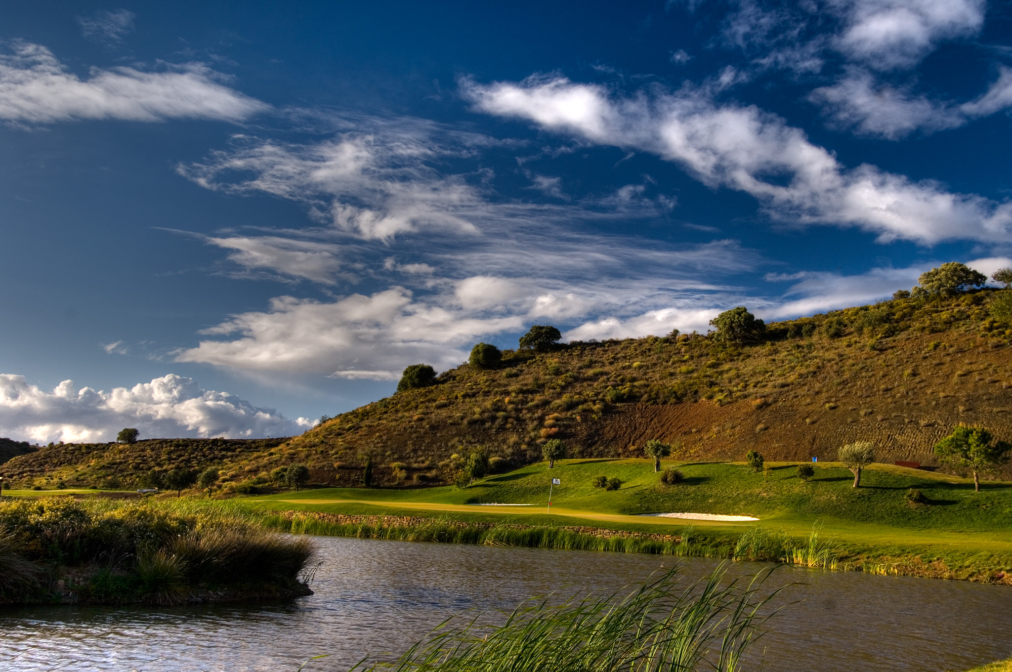The first hole at Quinta do Vale golf course, Eastern Algarve, Portugal