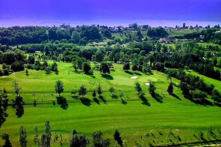Bird's eye view of Aix Les Bains Golf Club, Rhone Alps, France