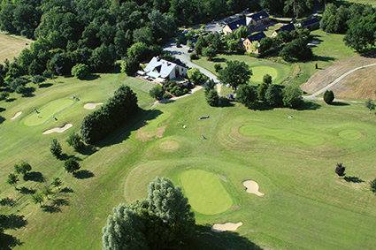 Bird's eye view at Anjou Golf Club, near Angers, Loire, France