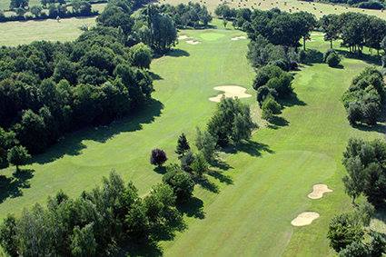 Aerial view of Anjou Golf Club, near Angers, Loire, France